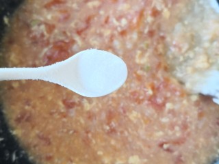 19、西红柿面疙瘩,搅匀烧开后调入盐