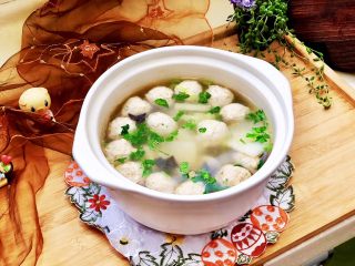 30、点翠清汤白玉丸➕木耳冬瓜丸子汤,成品