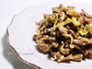 14、牛肉快手菜—姜丝牛肉,收汁，装盘