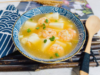 14、虾仁豆腐羹,虾仁豆腐羹成品图
