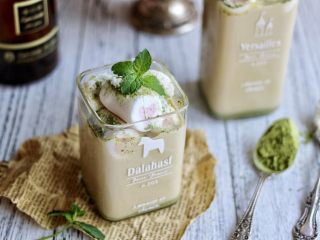 13、抹茶棉花糖奶茶,成品图