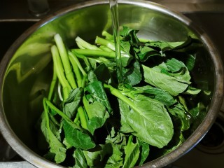 4、蚝油芥兰,冲洗干净