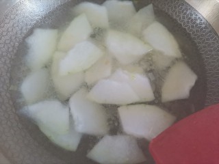 10、冬瓜海带汤,加入适量的水大火煮开