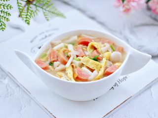 20、海鲜菇鸡蛋汤,成品