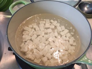 17、荠菜豆腐羹,放豆腐