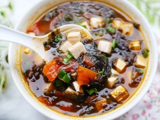 13、紫菜番茄豆腐汤,好吃到没朋友！