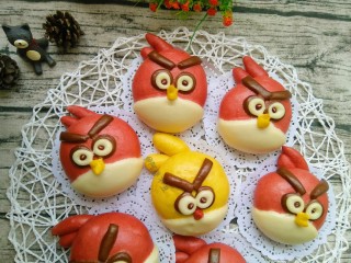 19、花样馒头之愤怒的小鸟,有宝宝的可以在小鸟头部包进他们喜欢的陷哦！