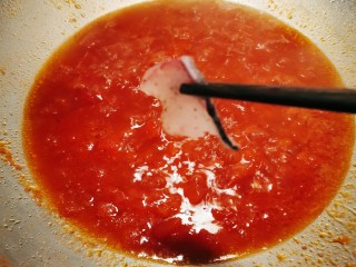 13、番茄黑鱼片,放入黑鱼片