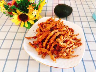 15、杏鲍菇吃出肉的味道-椒盐杏鲍菇,成品图。