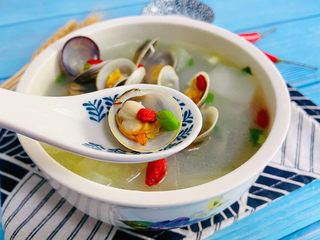 16、冬瓜蛤蜊汤,鲜美可口