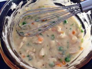 9、鸡肉浓汤—好浓的一碗鸡汤,搅拌均匀做成浓汤