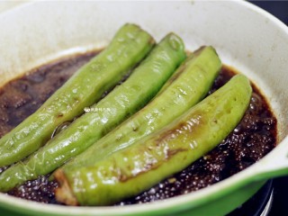 12、虎皮尖椒酿肉,大火收汁