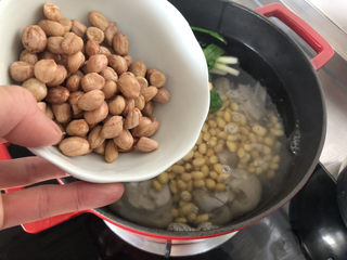 15、黄豆猪脚汤➕白萝卜花生黄豆猪脚汤,放入花生米