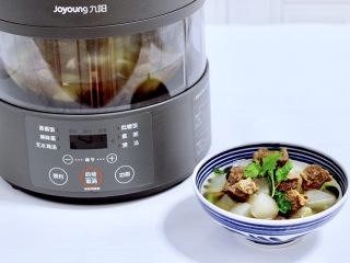 13、牛腩炖萝卜,把煲好的牛腩炖萝卜，盛到碗里加开始享用吧。