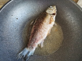 9、冬瓜鲫鱼汤,再翻过来煎另外一面