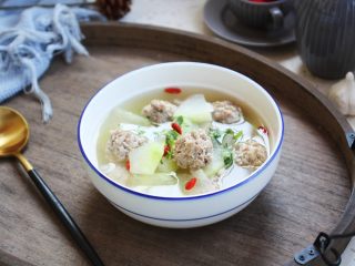 21、冬瓜羊肉丸子汤,成品图。