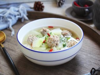 22、冬瓜羊肉丸子汤,成品图。