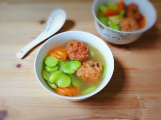 12、肉圆青蚕豆米汤,非常鲜美