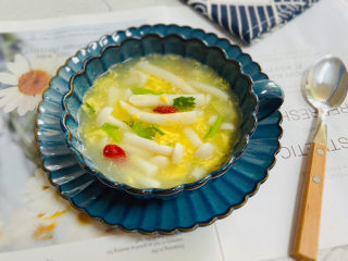 19、白玉菇鸡蛋汤,白玉菇鸡蛋汤高蛋白低脂肪，味道鲜美！