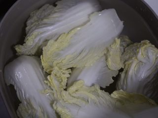 2、白菜豆腐汤,白菜撕成片泡一会