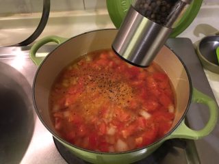 21、培根蔬菜汤,加黑胡椒粉