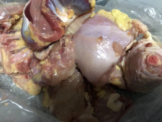 1、茶树菇炖鸡汤,准备好土鸡。