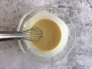 4、酸奶松饼,搅拌均匀无颗粒