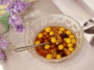 14、南瓜小圆子,关火,出锅的时候也可以撒点枸杞或者桂花蜜