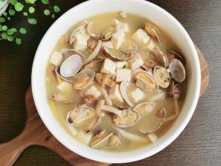 16、花蛤豆腐汤,喜欢的试试吧！