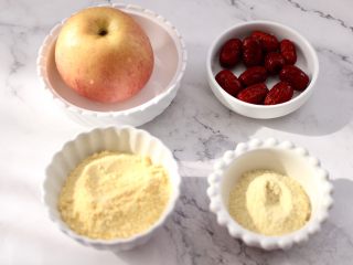 1、玉米面糊糊,首先备齐玉米糊糊的食材。