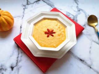 12、奶香南瓜粥,美味又营养。