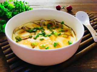 24、花蛤蒸蛋,成品图