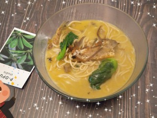 17、豪华版黄鱼面,完成。鲜美高配版小黄鱼面。