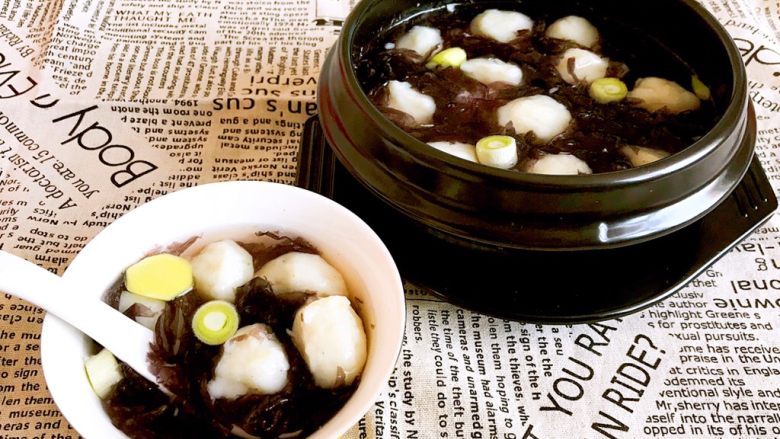 砂锅鱼丸紫菜汤