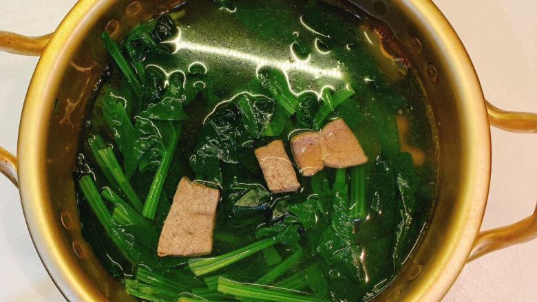 猪肝菠菜汤