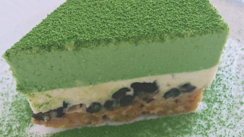 抹茶红豆冻芝士