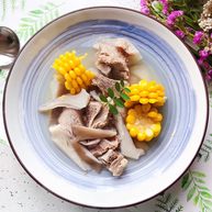 菌菇玉米扇骨汤（高压锅版）