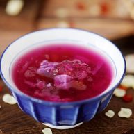 桃胶皂角米雪燕紫薯羹