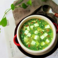 荠菜肉末豆腐羹