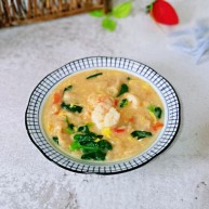 快手早餐～虾仁时蔬面疙瘩