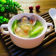 丝瓜花蛤汤