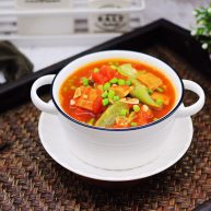 番茄香干烩丝瓜