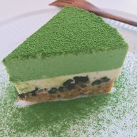 抹茶红豆冻芝士