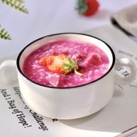 紫薯双米草莓粥