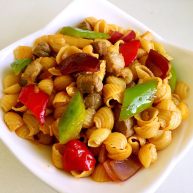 蚝油双椒牛肉贝壳面＋#面条变身计划#