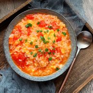 番茄浓汤烩饭