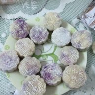 自制紫薯冰皮月饼