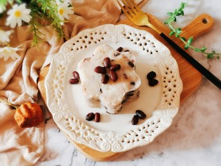 16、山药红豆糕,用红豆装饰一下 即食