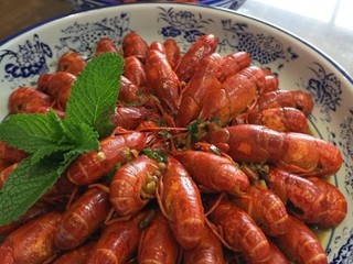 16、原味小龙虾,浇上调好的佐料,既可。