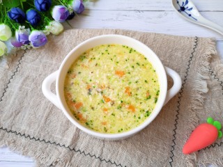 17、豆腐鸡蛋羹,营养丰富的豆腐蔬菜鸡蛋羹。